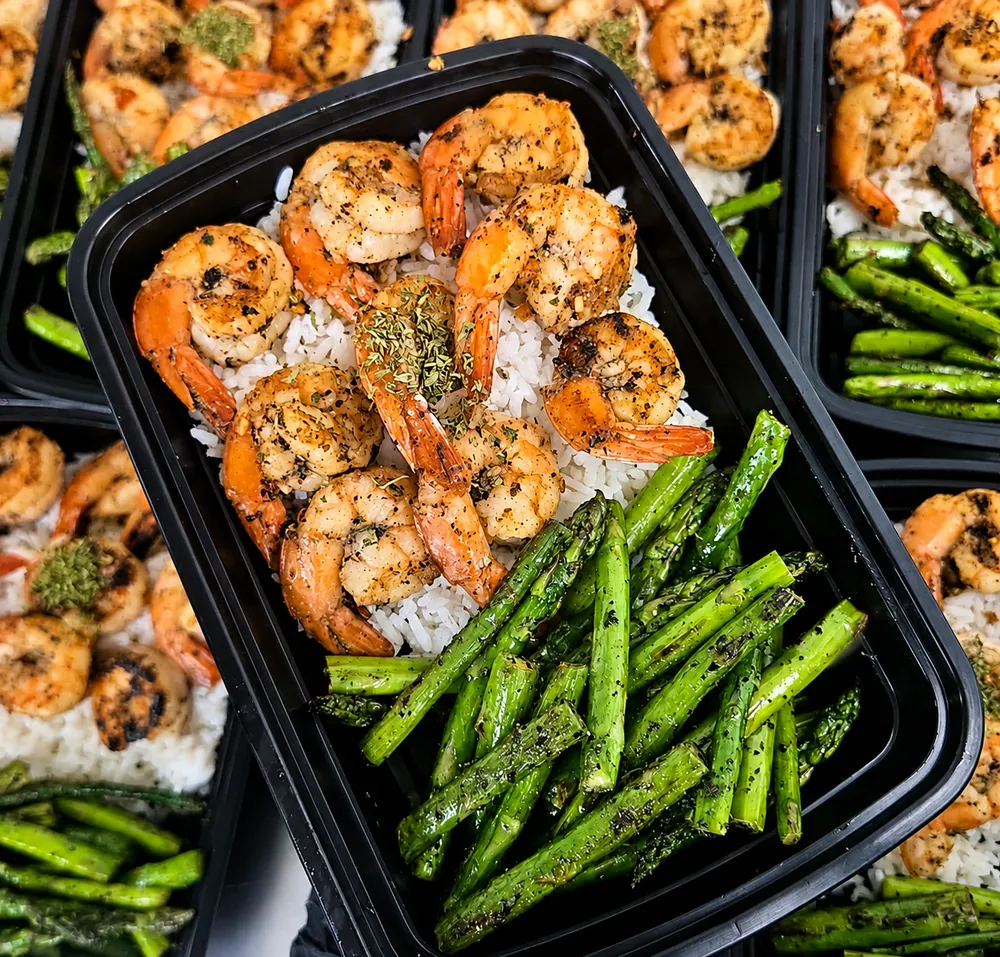 Jumbo Shrimp w/ Jasmine Rice, Grilled Veggies