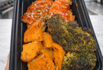 Grilled Hot Honey Chicken w/ Sweet Potatoes Grilled Hot Honey Chicken w/ Sweet Potatoes