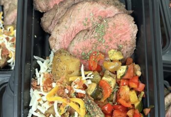 Top Sirloin Steak W/ Loaded Baked Potato & Mixed Grilled Veggies
