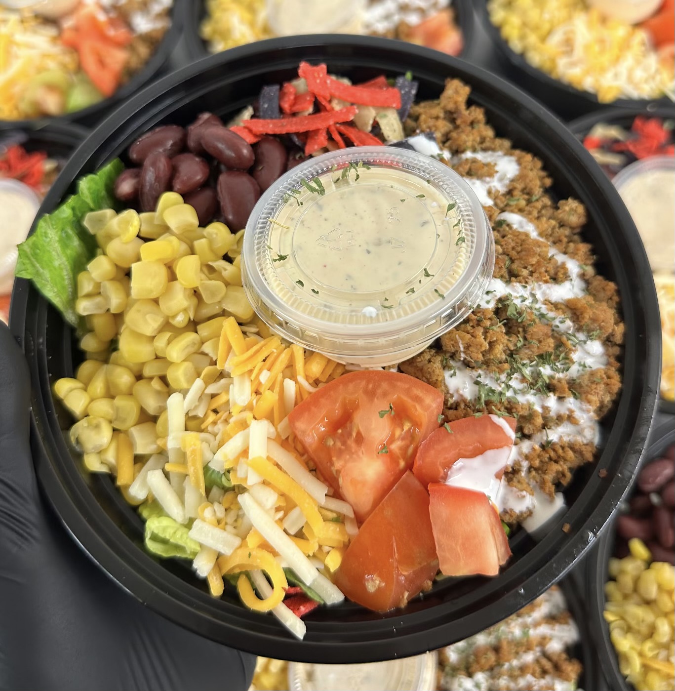 Turkey Taco Salad w/ Jalepeño Ranch Dressing