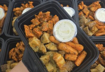 Buffalo Chicken w/ Crispy Ranch Garlic Roasted Potatoes