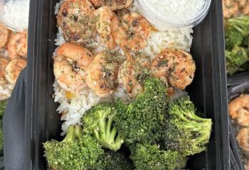 Grilled Coconut Shrimp W/ Orange Marmalade Rice