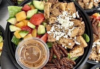 Summer Peach Chicken Salad W/ Balsamic Vinaigrette